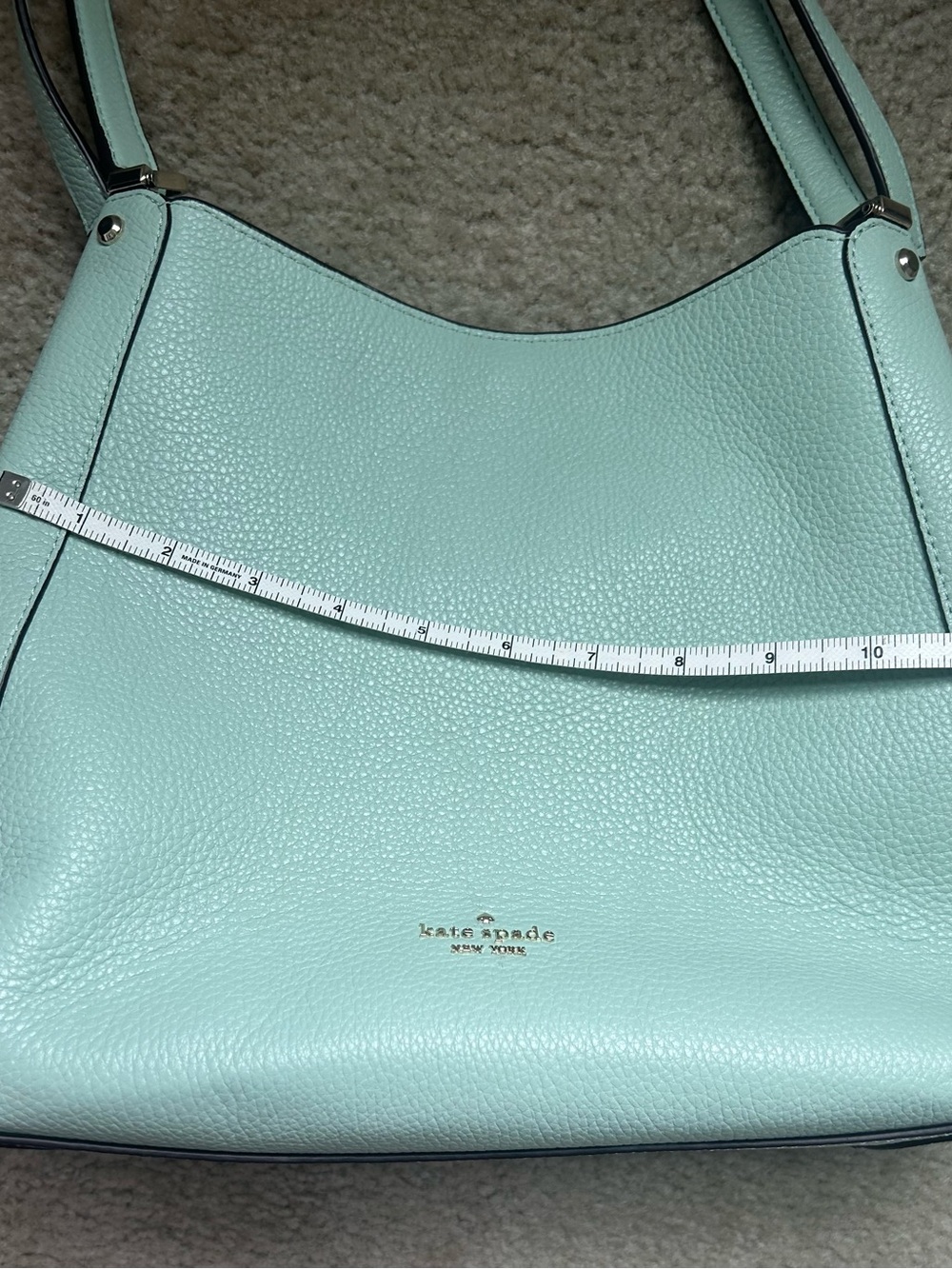 Kate Spade Mint Green Leather Shoulder Bag with Matching Wallet - Picture 7 of 16